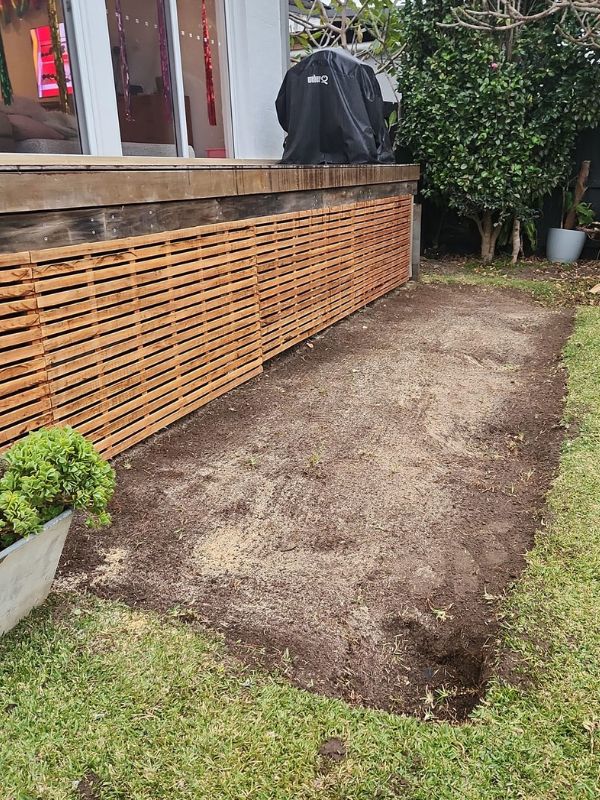 before timber stair construction at property in Warriewood