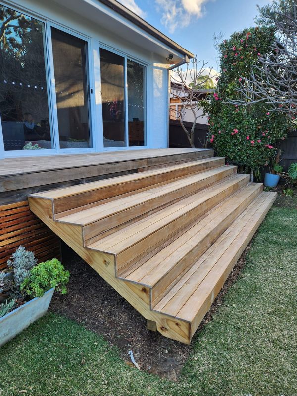 After timber stair construction at property in Warriewood