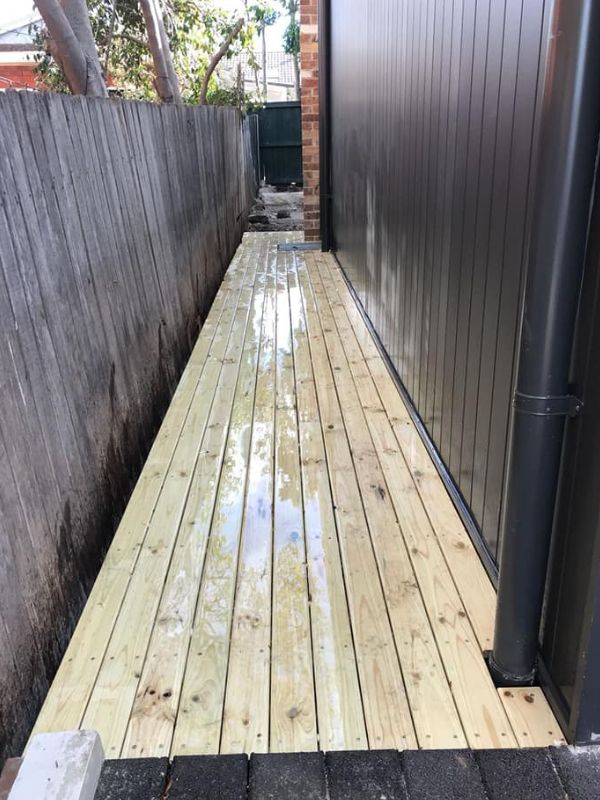 after timber boardwalks construction